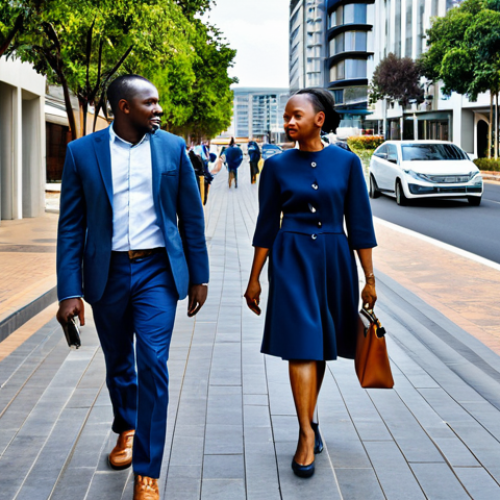 Home 3 요하네스버그 위험 지역 정리 - **Prompt:** "A daytime scene in Sandton, Johannesburg, featuring modern buildings and well-dressed p...